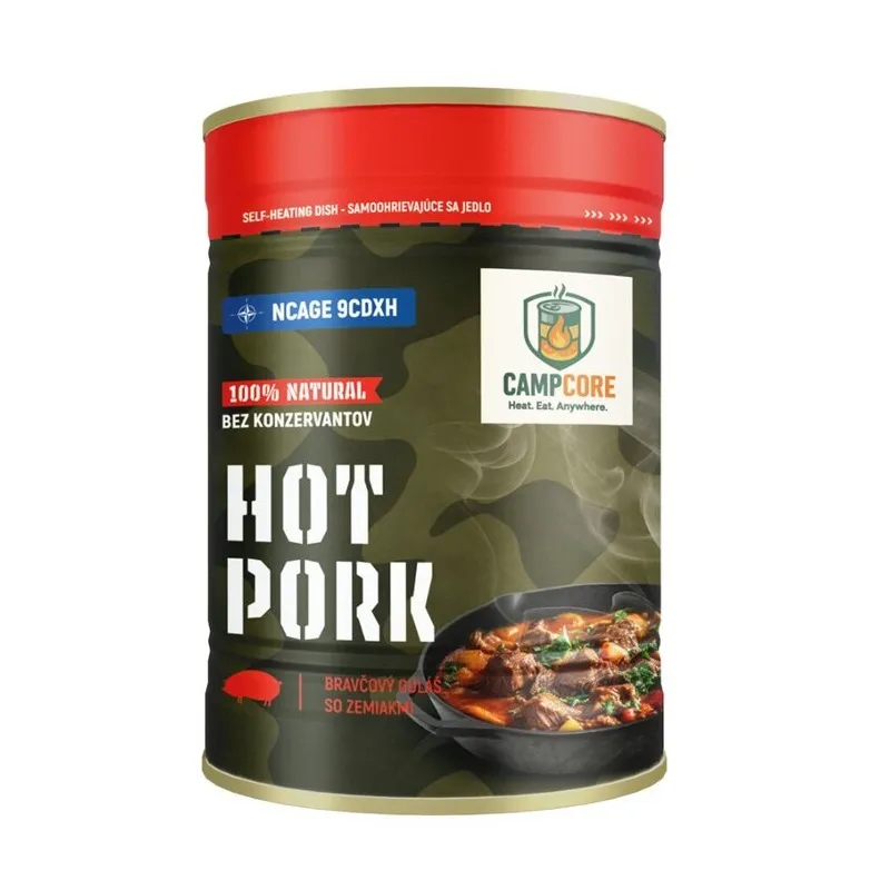 Konzerva Hot Pork CampCore® / samoohrev