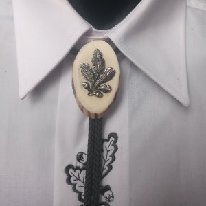 Poľovnícka kravata Bolo - Dubový list II