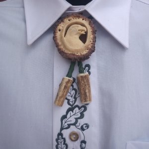 Poľovnícka kravata Bolo- Orol - ručná práca