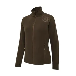 HP Logo Full Zip Fleece dámska mikina - Brown Bark
