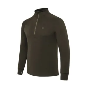 Glider Merino Half Zip mikina - Brown Bark