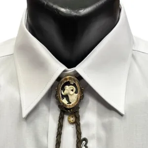 Poľovnícka kravata Bolo - Muflón - ručná práca