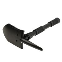 PETREQ skladacia Tactical MINI lopatka s puzdrom - čierna