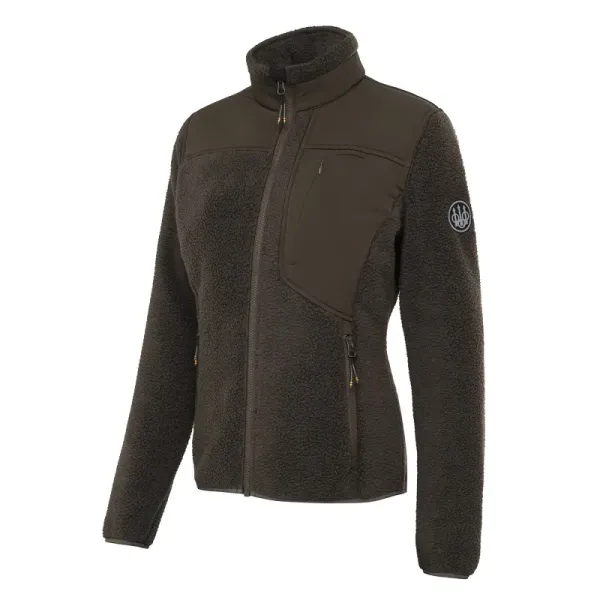 Halifax Sherpa Fleece dámska bunda - Brown Bark