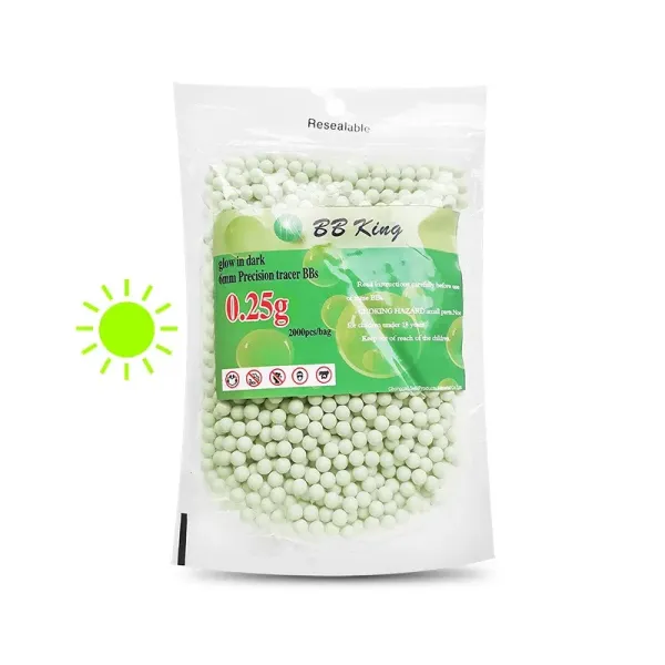 BB King Tracer Svietiace Airsoft guličky BBs 0,25g, 2000ks, kal. 6mm