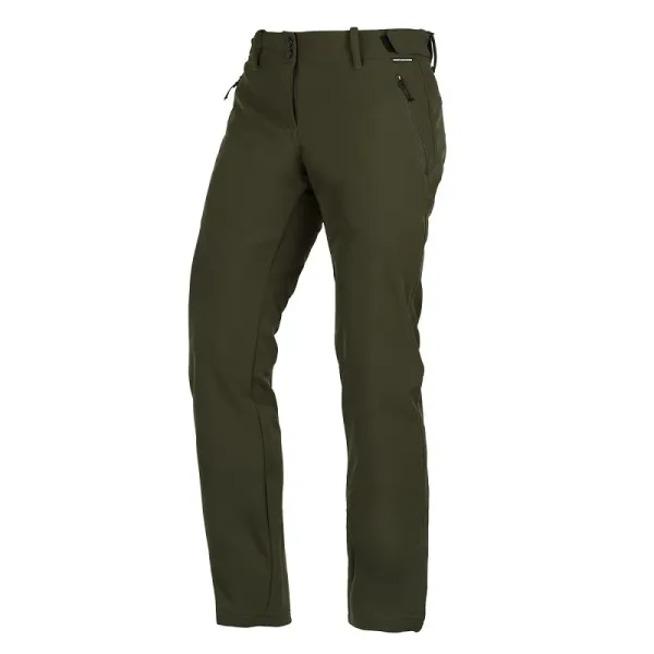 Northfinder KATY dámske softshellové nohavice - dark green
