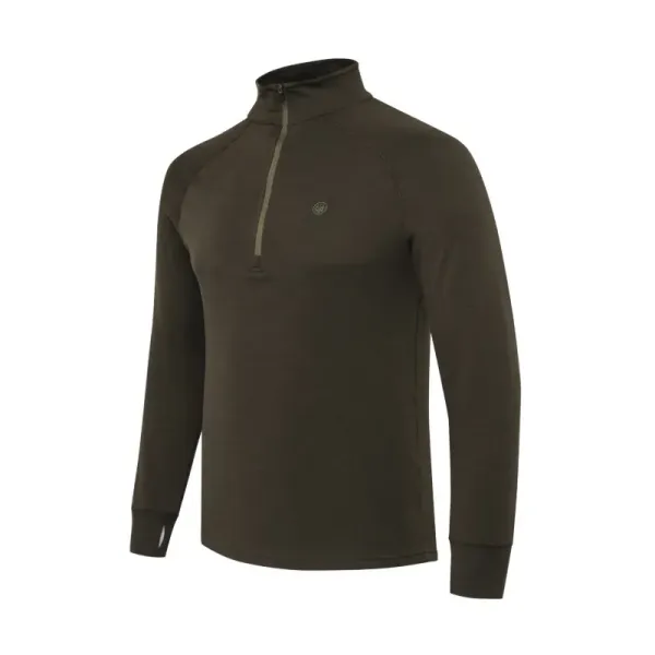 Glider Merino Half Zip mikina - Brown Bark