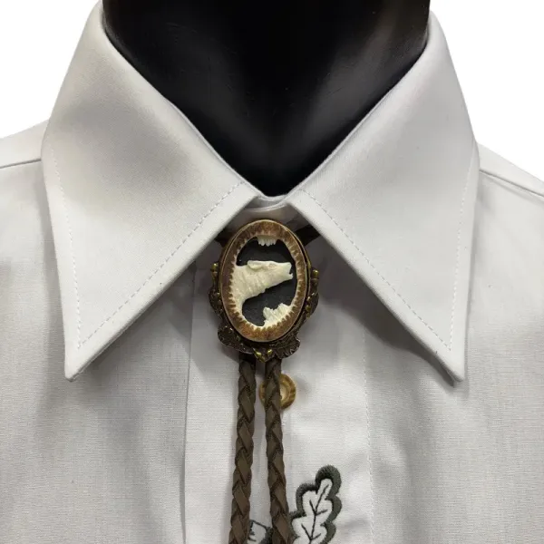 Poľovnícka kravata Bolo - Medveď I - ručná práca