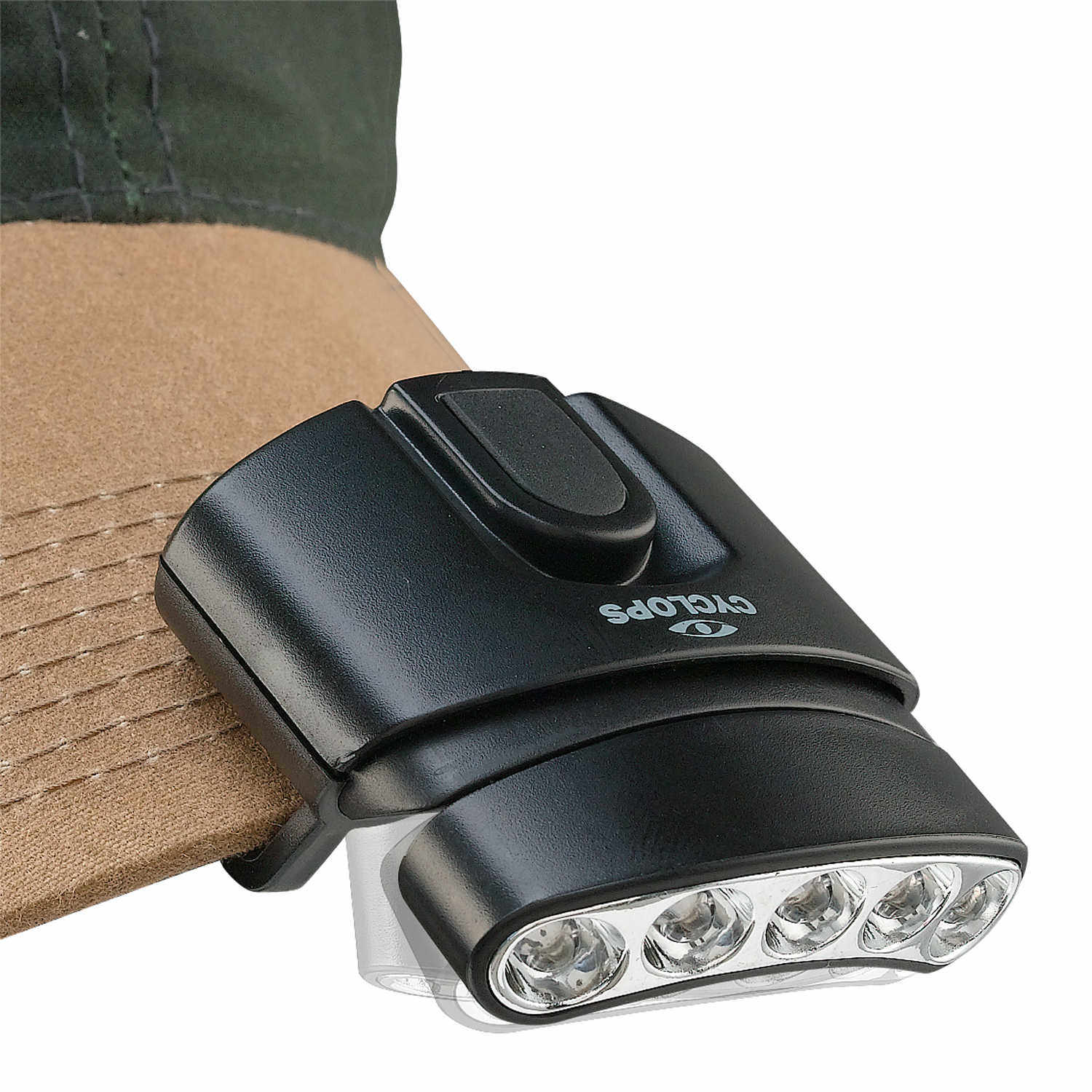 CYCLOPS lampa na šiltovku 30 lumen green/white